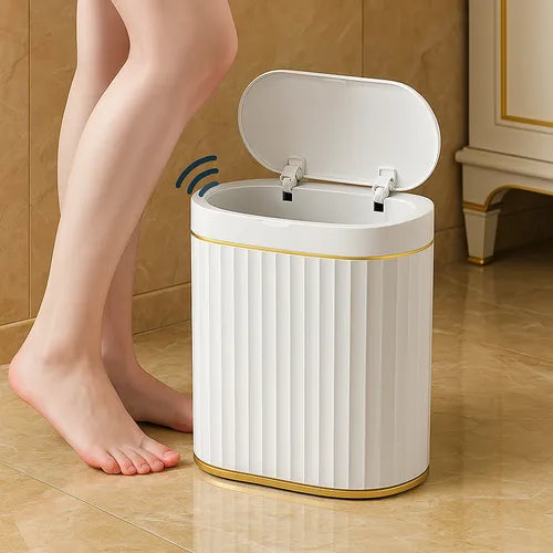 Elegante pattumiera con sensore
