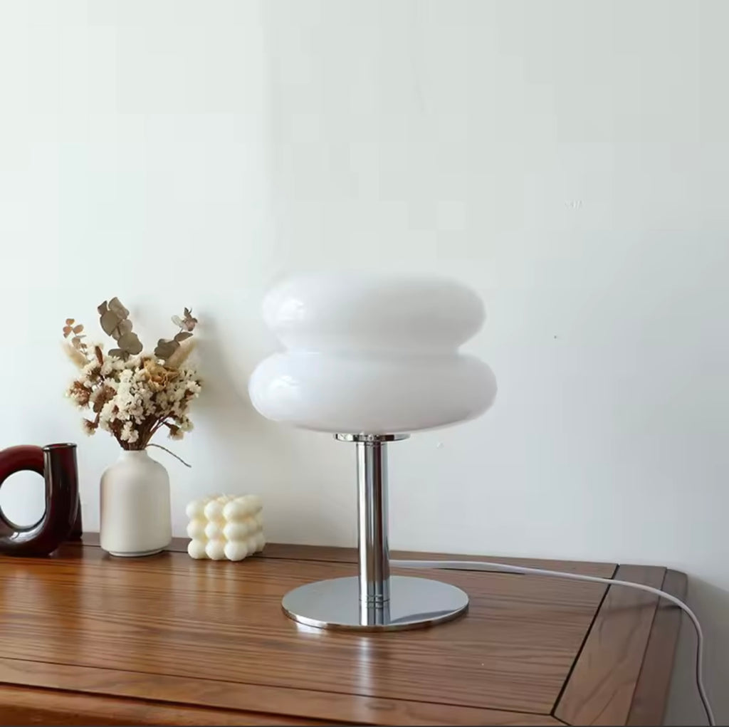 Lampe de table Bauhaus avec dôme en verre Cloud