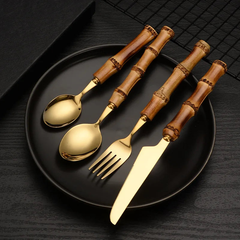 BambuElegance Cutlery Set - 32 Pieces