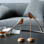 Holzskulptur Birdie Duo