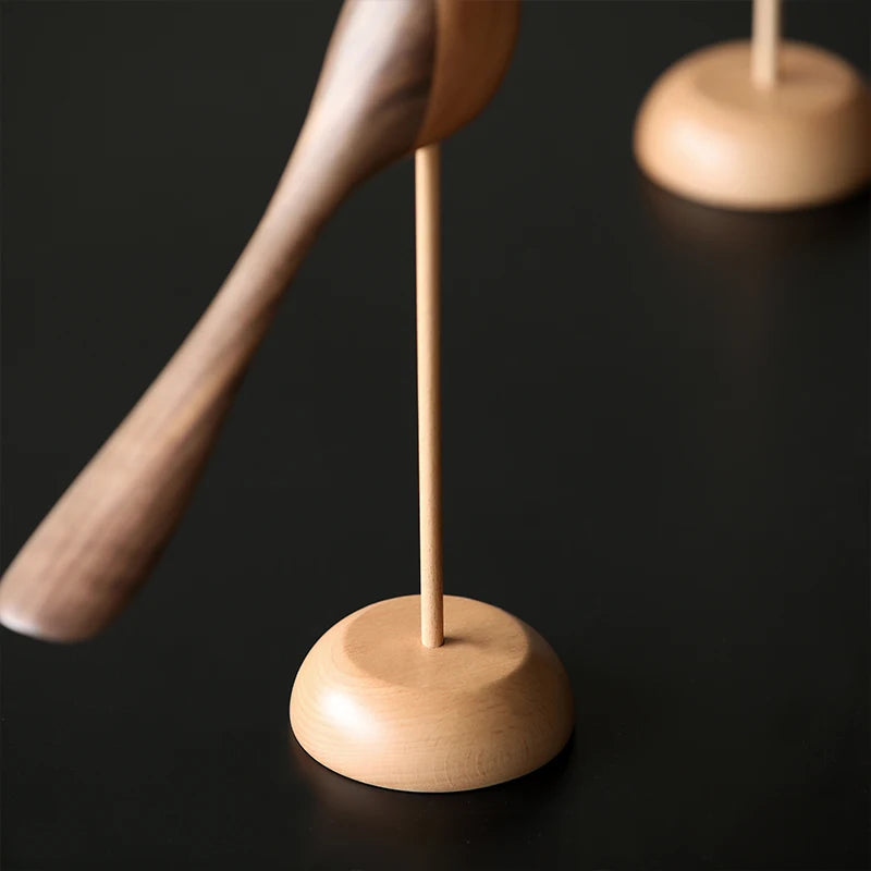Wood sculpture Birdie Duo