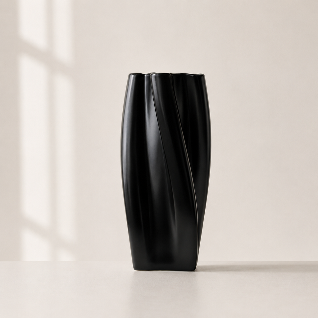 Vase en céramique décorative minimaliste Spirallis