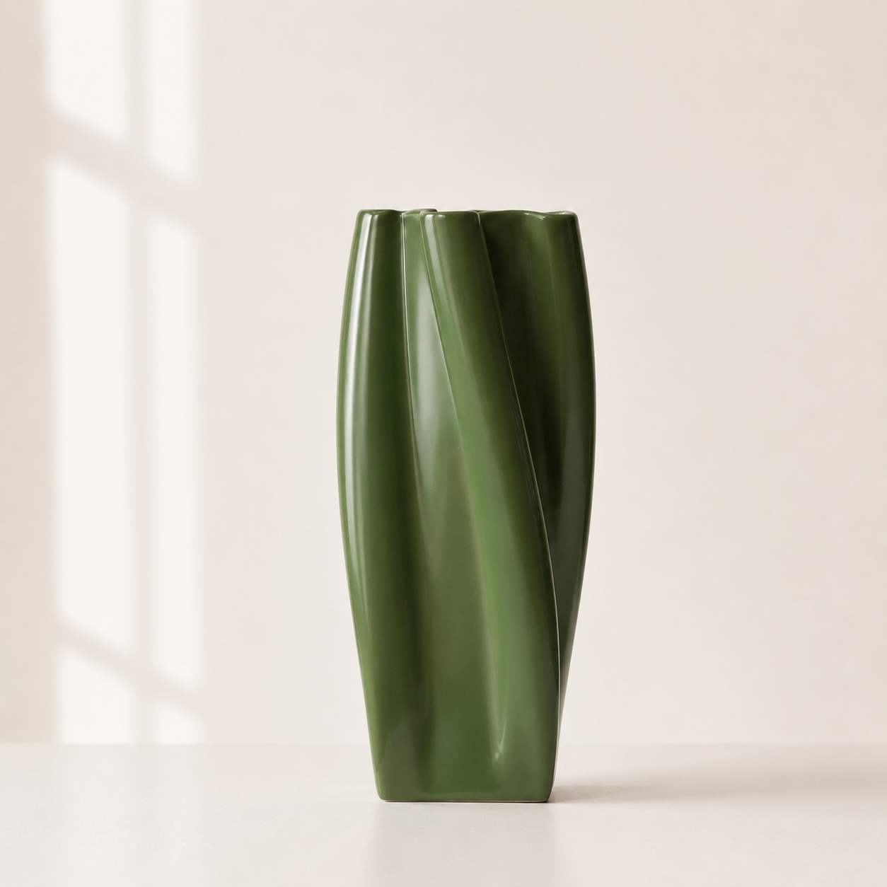 Minimalistische Deko-Keramikvase Spirallis