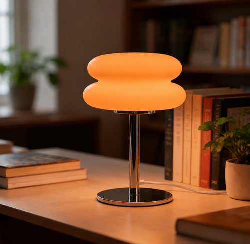 Bauhaus Glaskuppel Tischlampe Cloud