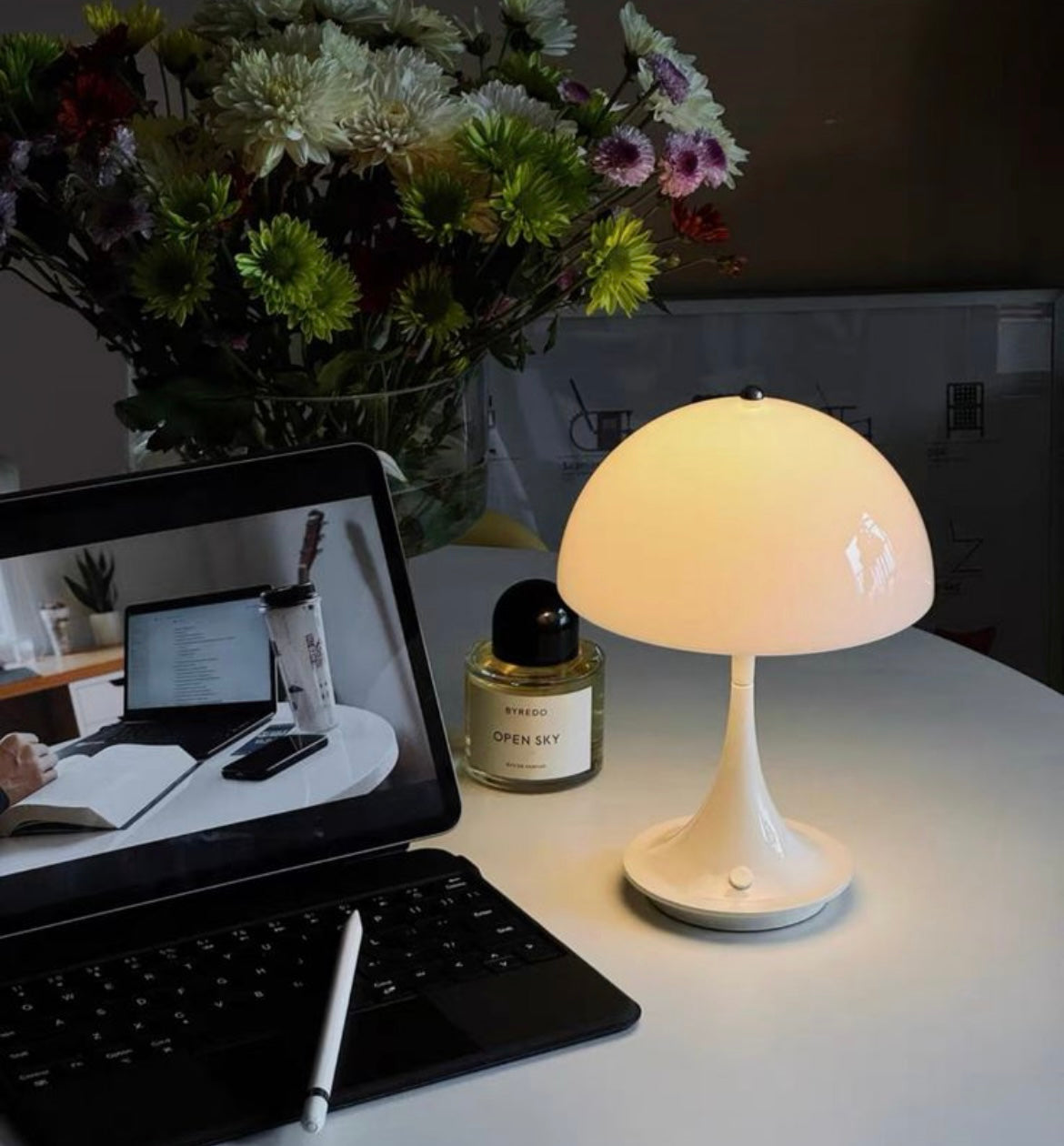 Lampada da tavolo senza cavo MushroomLight
