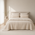 Musselin-Bettwäsche-aus-türkischer-Bio-Baumwolle-mit-Waffeldesign-–-Elfenbein-1