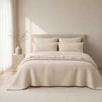 Musselin-Bettwäsche-aus-türkischer-Bio-Baumwolle-mit-Waffeldesign-–-Elfenbein-1
