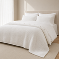 Musselin-Bettwäsche-aus-türkischer-Bio-Baumwolle-mit-Waffeldesign-–-Weiss-2