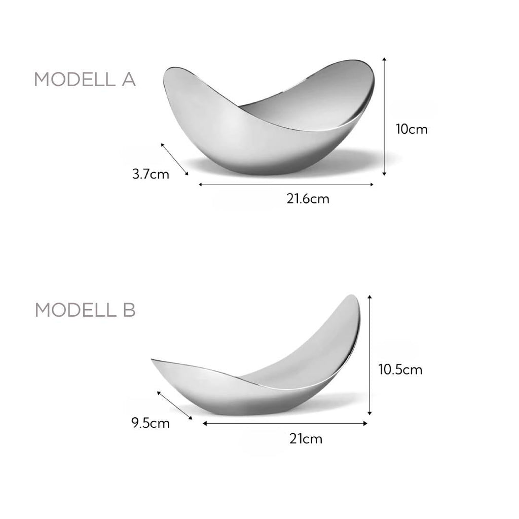 Design-Schale aus Edelstahl Soli