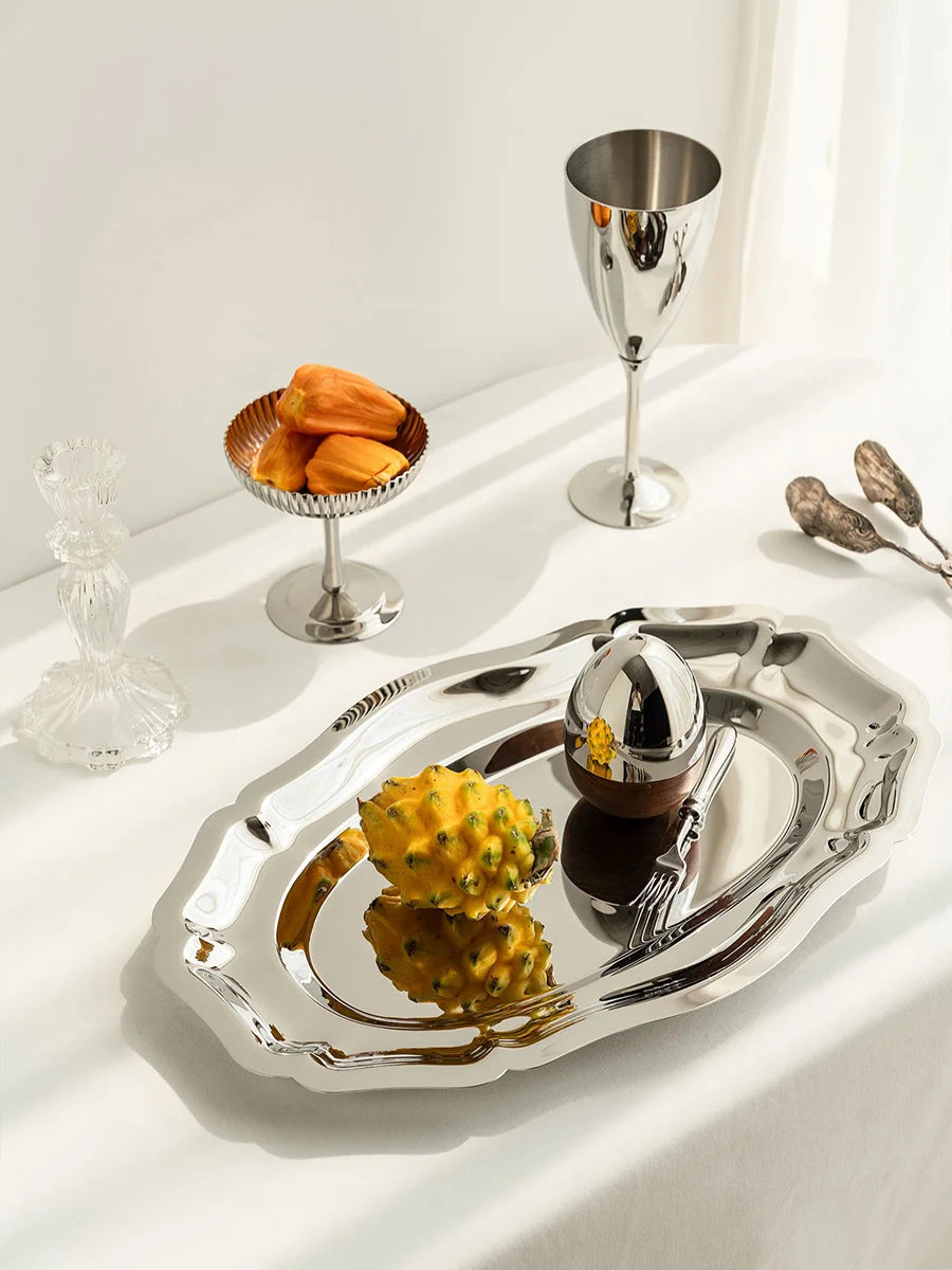 Vassoio da portata in acciaio inox Vintae