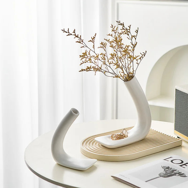 Double set decorative vases elegance