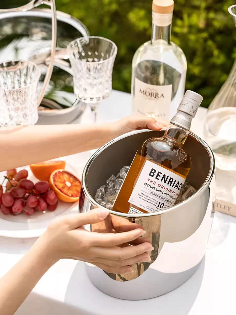 Edelstahl Eiskübel Riven