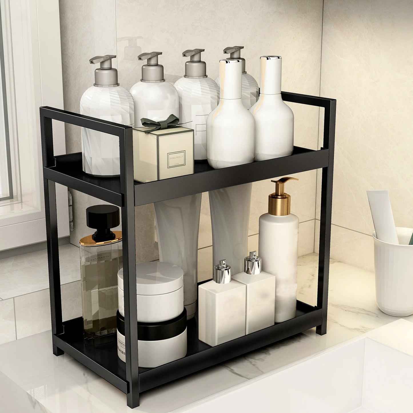Multifunctional organizer with 2 tiers