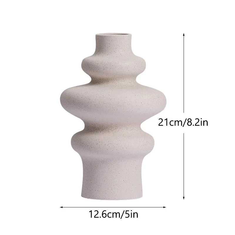 Sculptural Ceramic Vases Harmony Set of 2