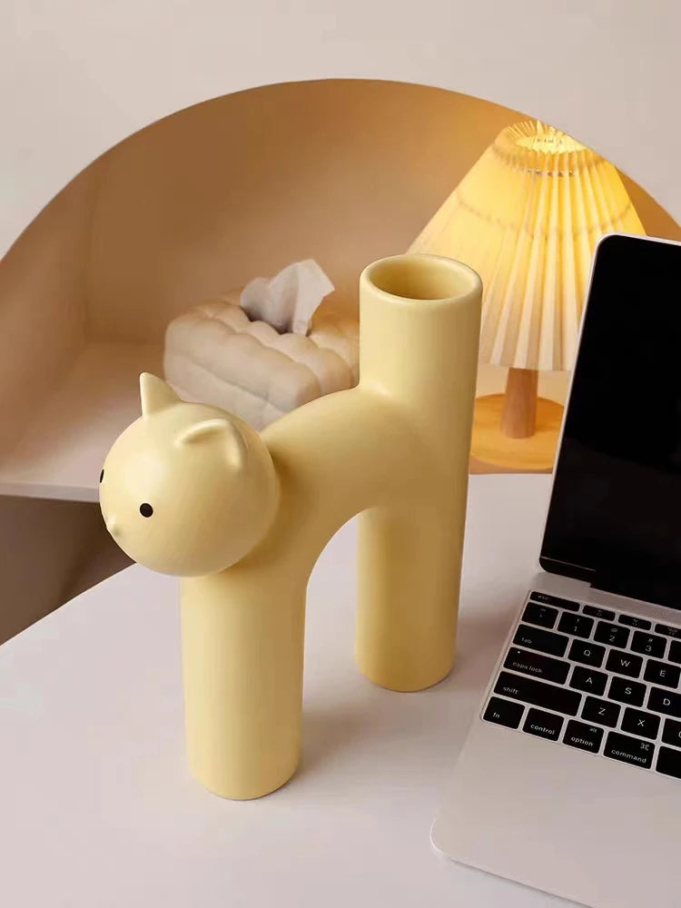 Vase nordique décorative pour chats en céramique