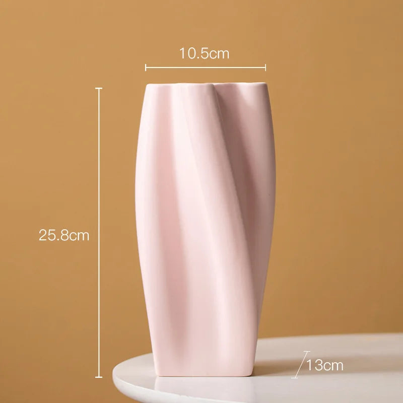Minimalistische Deko-Keramikvase Spirallis