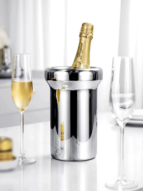 Champagnerkühler aus Edelstahl Elora
