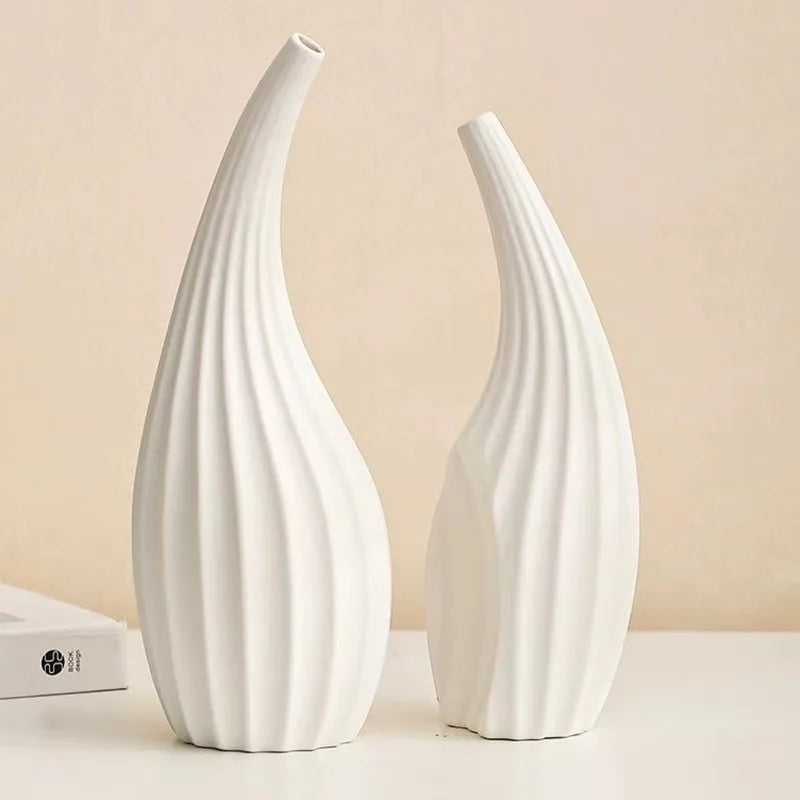 Vase en céramique abstraite double
