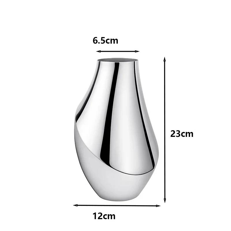 Design Vase aus Edelstahl Arla