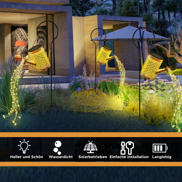 Solar-Gartenlampe mit Kaskadenlicht