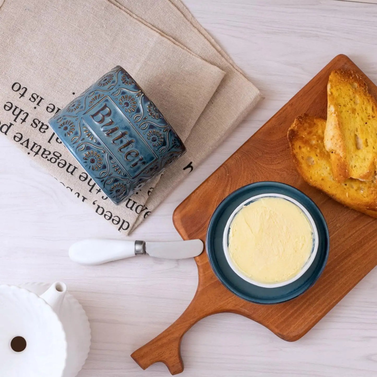 French Butter Dish Ceramic Vintage