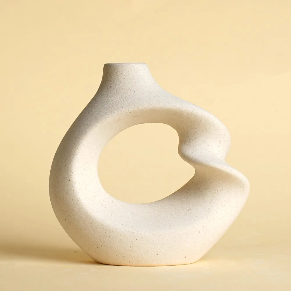 Vase décoratif Twist en céramique