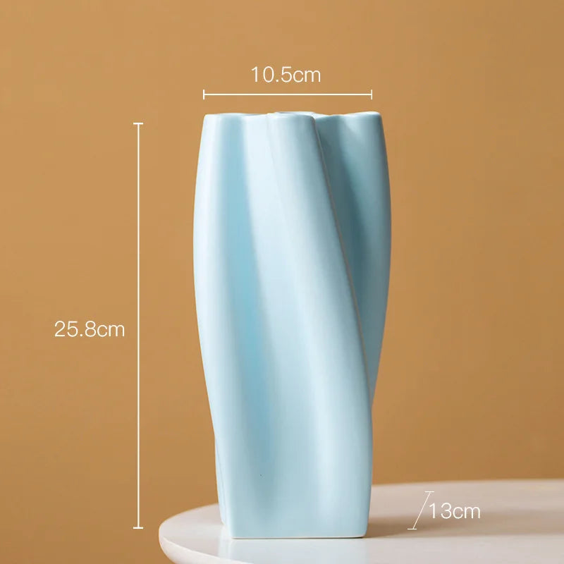 Minimalistische Deko-Keramikvase Spirallis