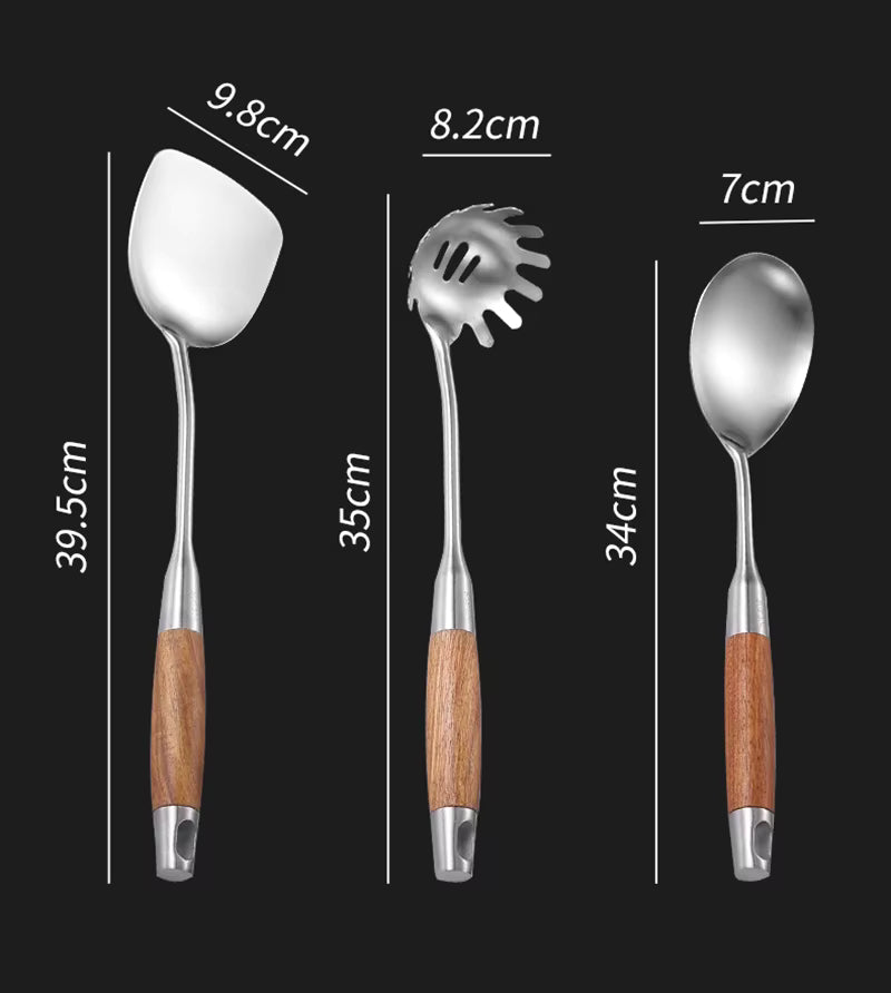 Set di utensili da cucina con supporto EleganzChef – 7 pezzi