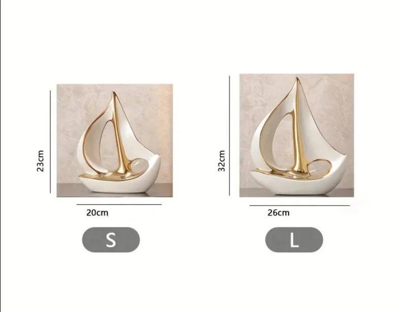 Decorative sailboat sculpture