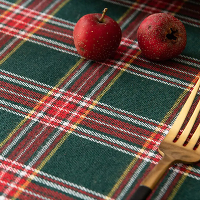 Gestreifte Weihnachts-Tischdecke