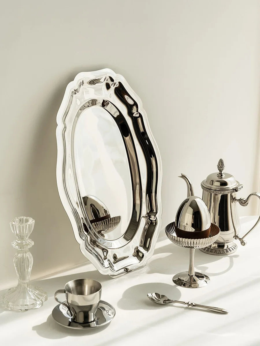 Vassoio da portata in acciaio inox Vintae