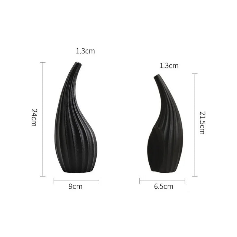 Vase en céramique abstraite double