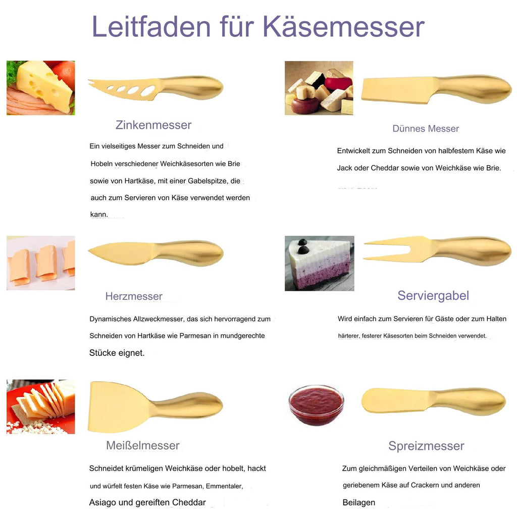 Käsebesteck-Set - 6 Teile
