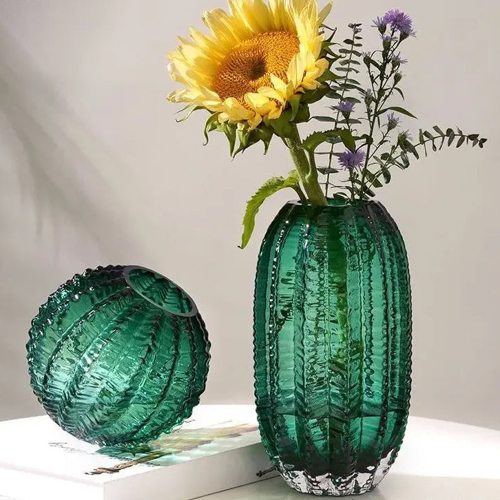 Glass vases Cactus – 2-piece