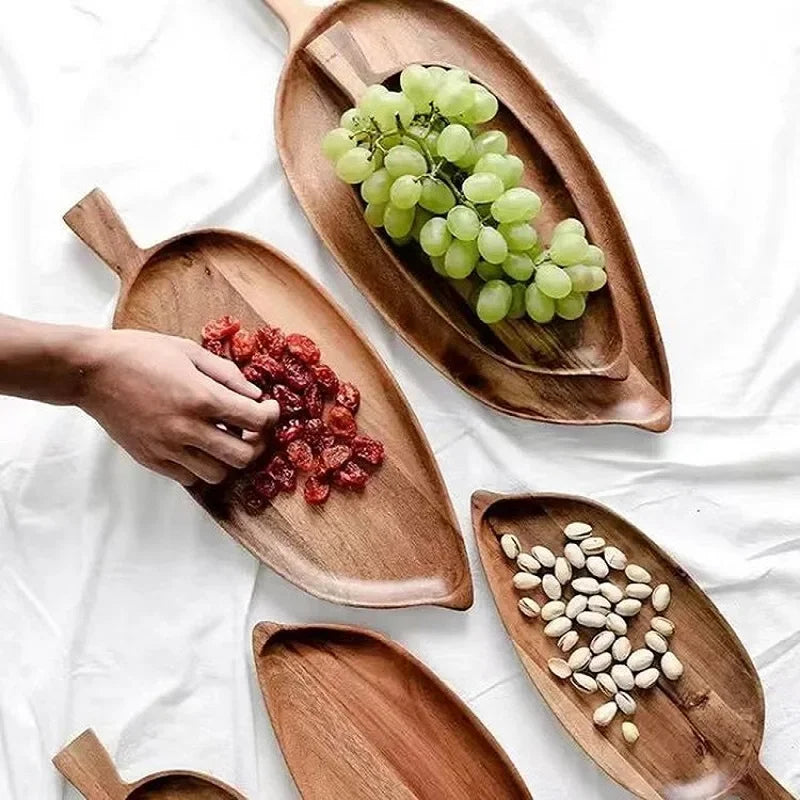 Wood serving platters - 2-piece set