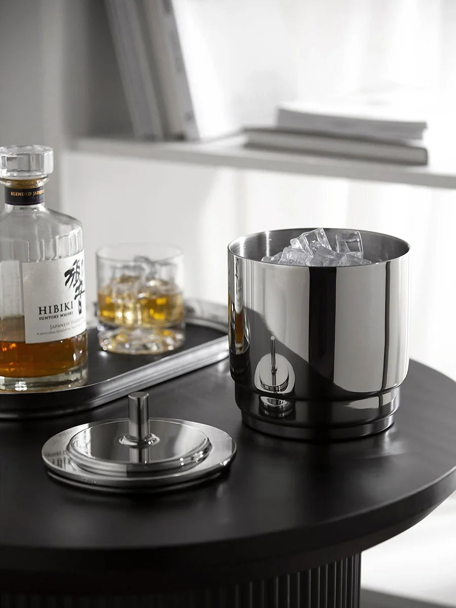 Secchiello per ghiaccio in acciaio inox con pinza Norven