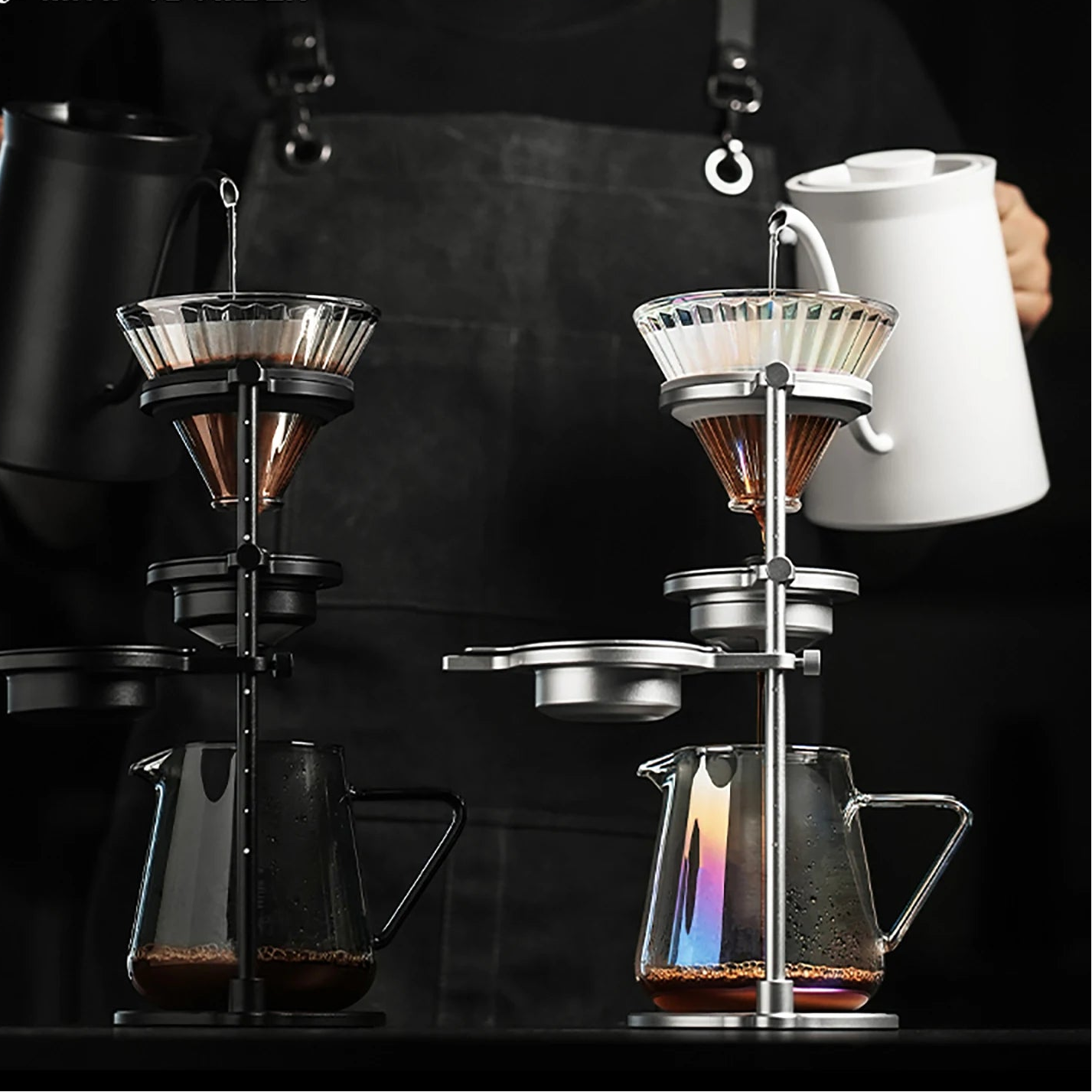 Kühlkugel aus Edelstahl für Espresso – Set mit Ständer