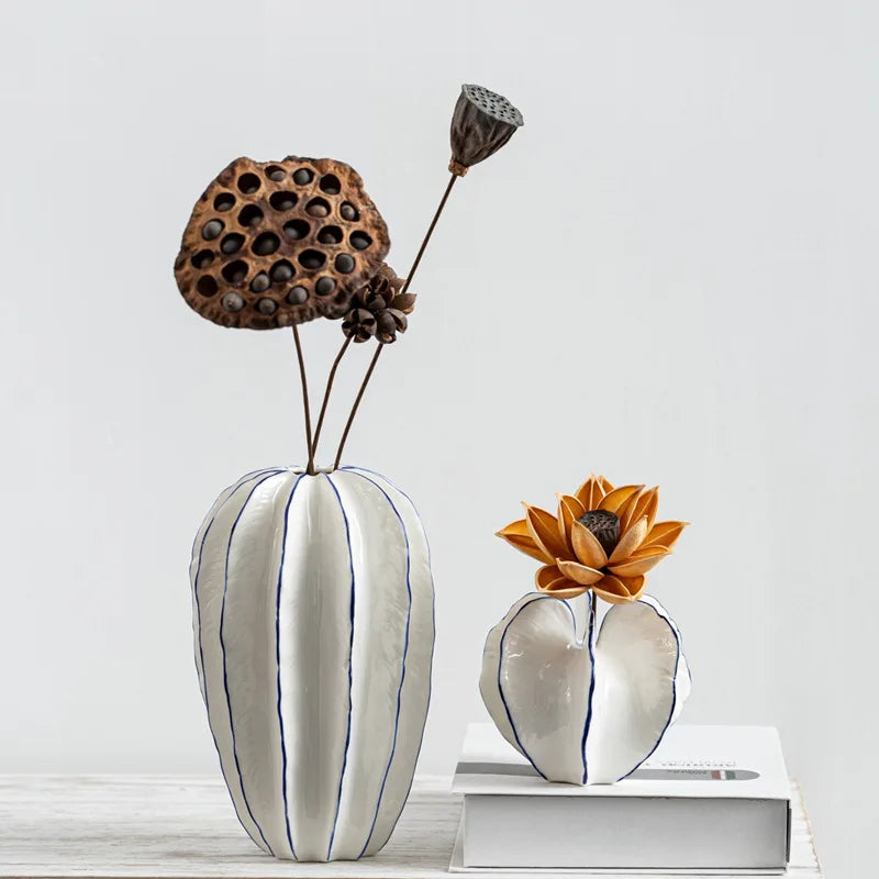 Elegant Decorative Ceramic Vases Milano Set of 2