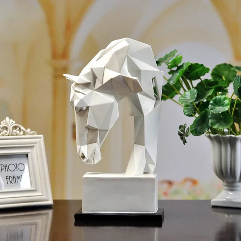Decorative Sculpture Geometric Horse