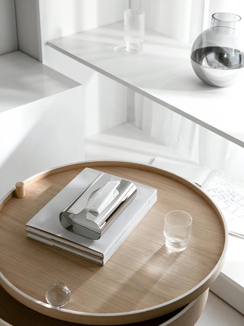 Design Tücherbox aus Edelstahl Nera