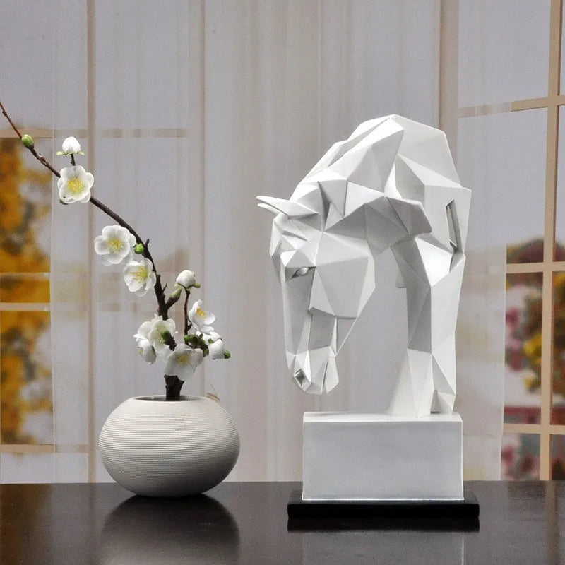 Decorative Sculpture Geometric Horse