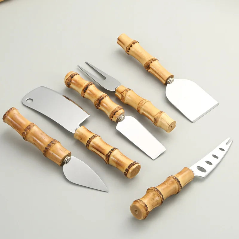 Bamboo cheese cutlery set
