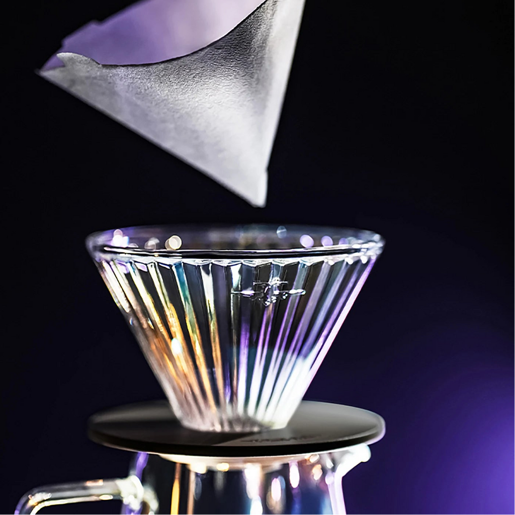 Glas Pour Over Kaffeefilter mit 40 Filterpapieren