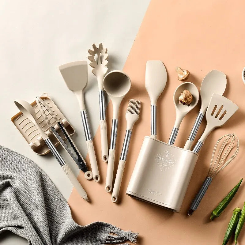 Silicone kitchen utensils set – 13-piece