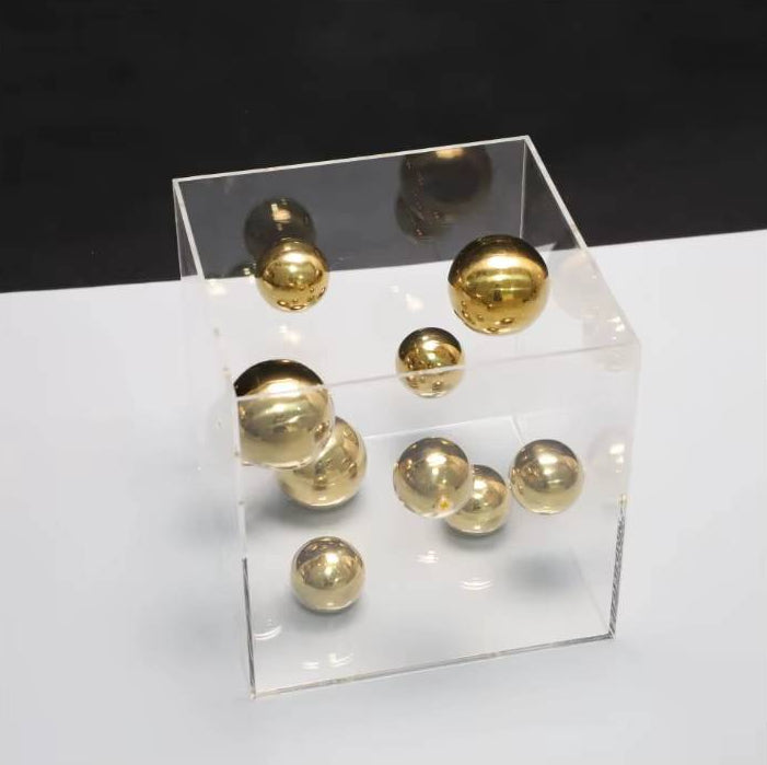 Acrylic decorative cube Orbis