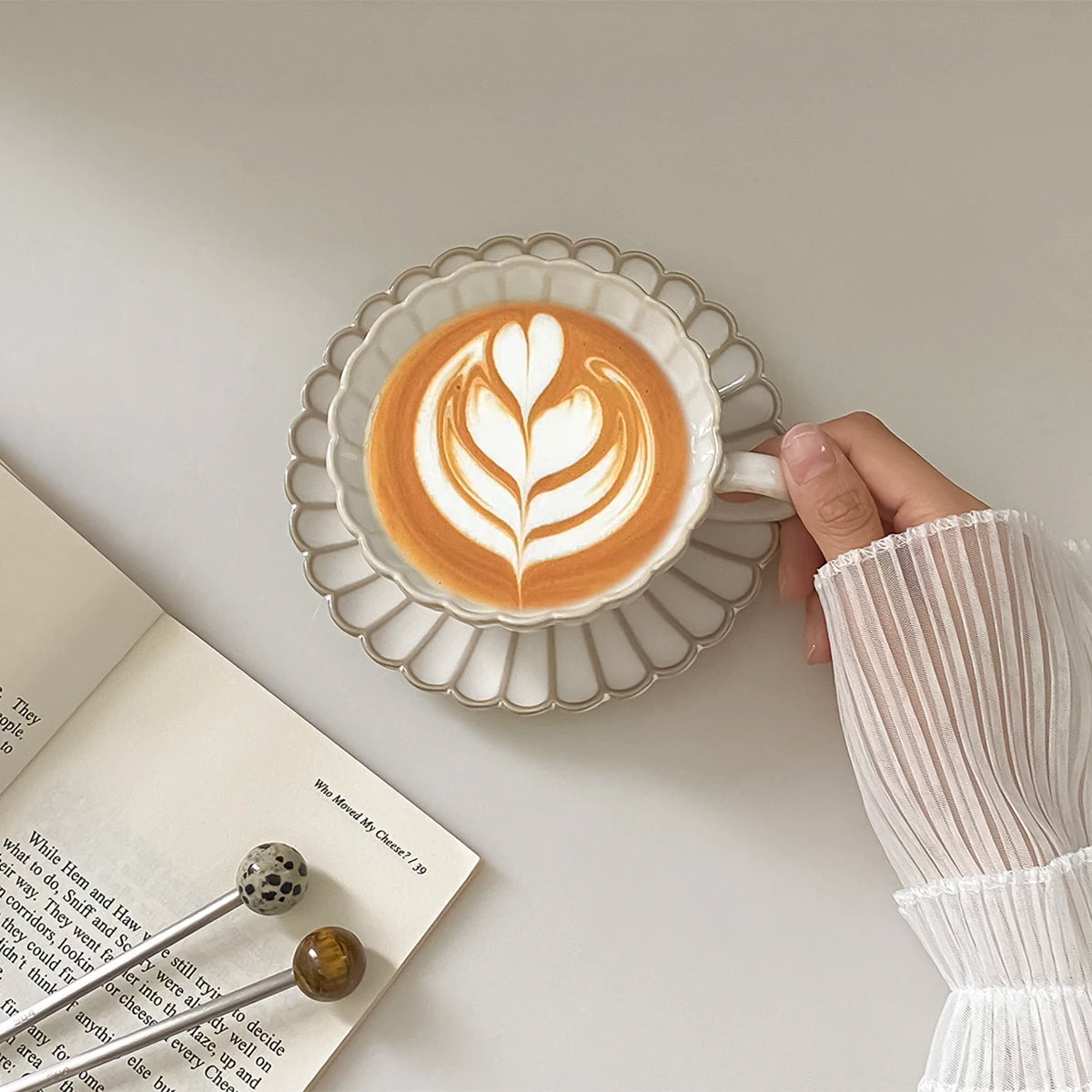Porcelain cup and saucer set shell – 2-piece