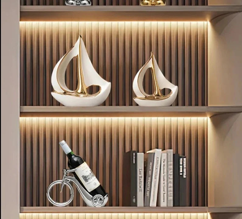 Decorative sailboat sculpture