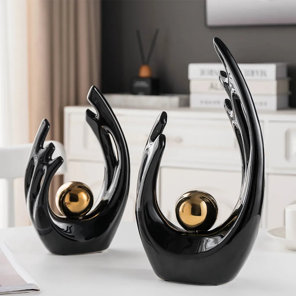Scultura abstracta moderna luxuriosa da mauns