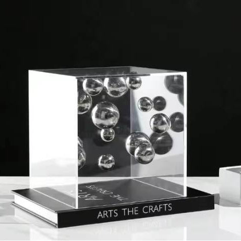 Acrylic decorative cube Orbis