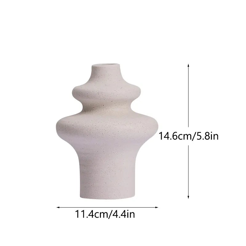 Sculptural Ceramic Vases Harmony Set of 2